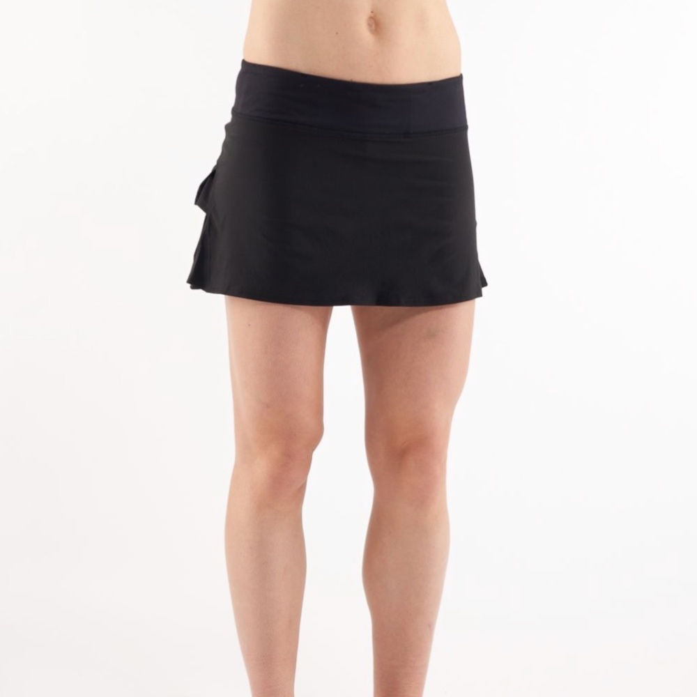 Lululemon Run Pace Setter Skirt Skort Black sz6